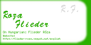 roza flieder business card